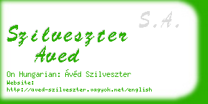 szilveszter aved business card