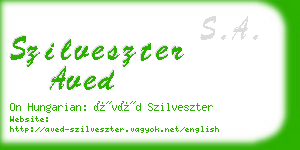 szilveszter aved business card
